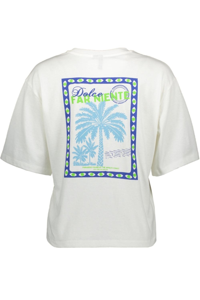 VMTRINE THILDE S/S TEE JRS EXP 10337725 CLOUD DANCER/ BLUE PALM